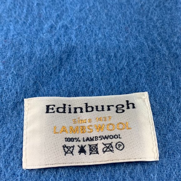 EDINBURGH 100% Lambs Wool Isfalian Tasseled Rectangle Scarf - Picture 2 of 7